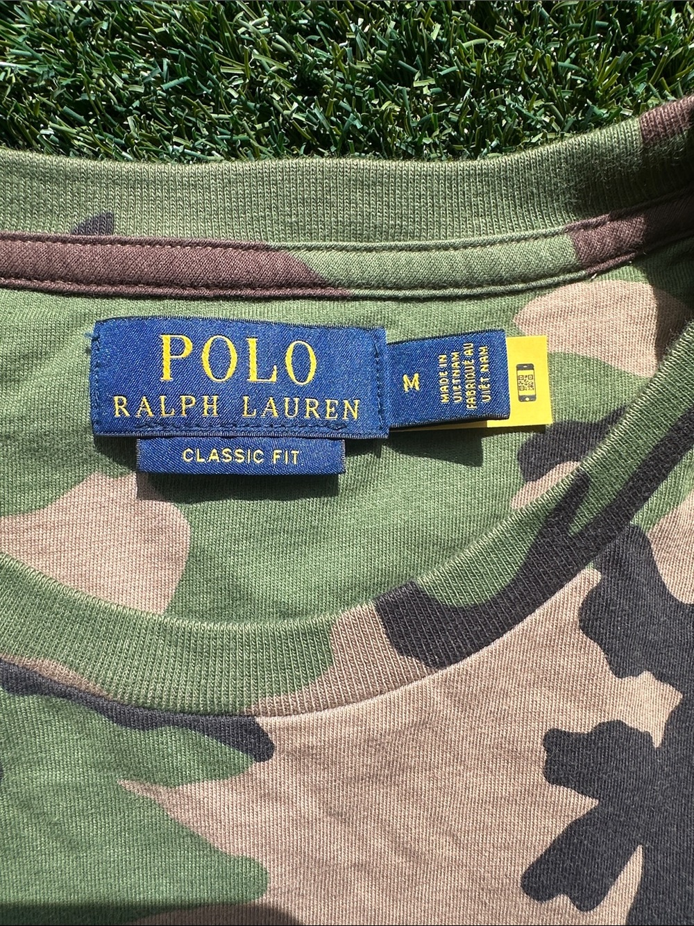 Polo by Ralph Lauren Camo Short Sleeve T-Shirt in Green/Brown/Tan - Picture 3 of 4